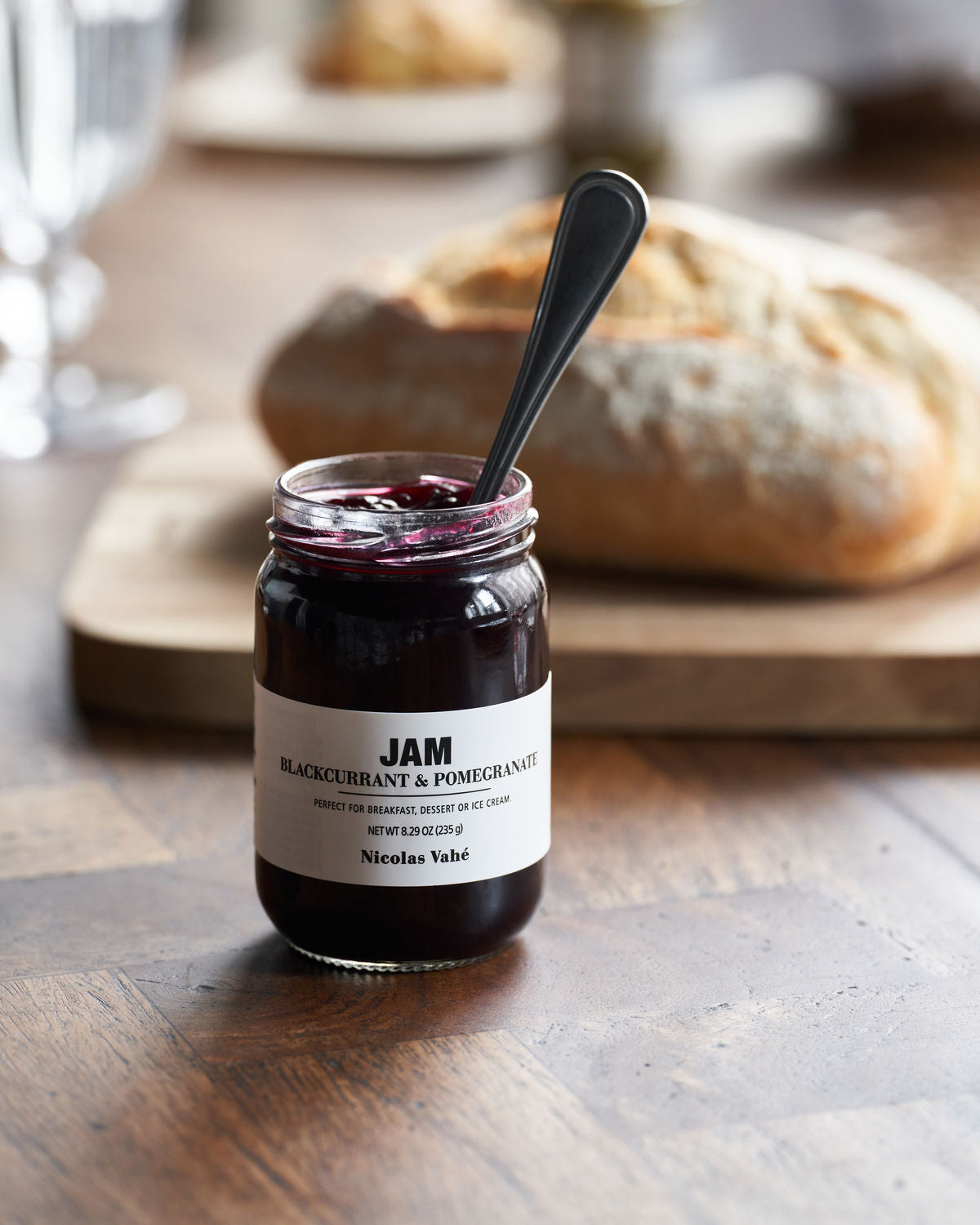 Jam, blackcurrant & pomegranate