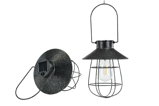 Lampa/Solcell Häng Svart