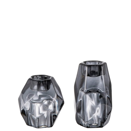 Ljusstake "Otelia" i matchande par. Grey